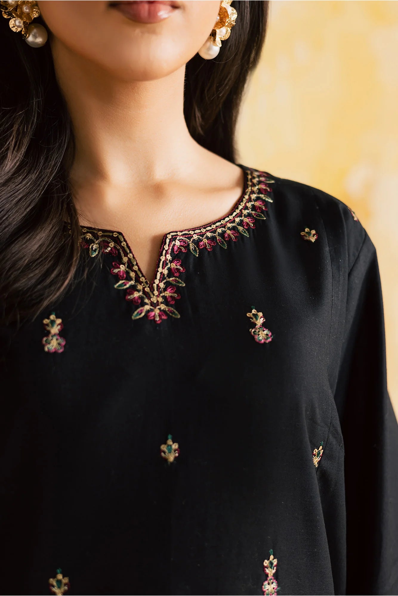 2PC Winter Embroidered Dress - 1101 | Winter Edit | Silayi Pret