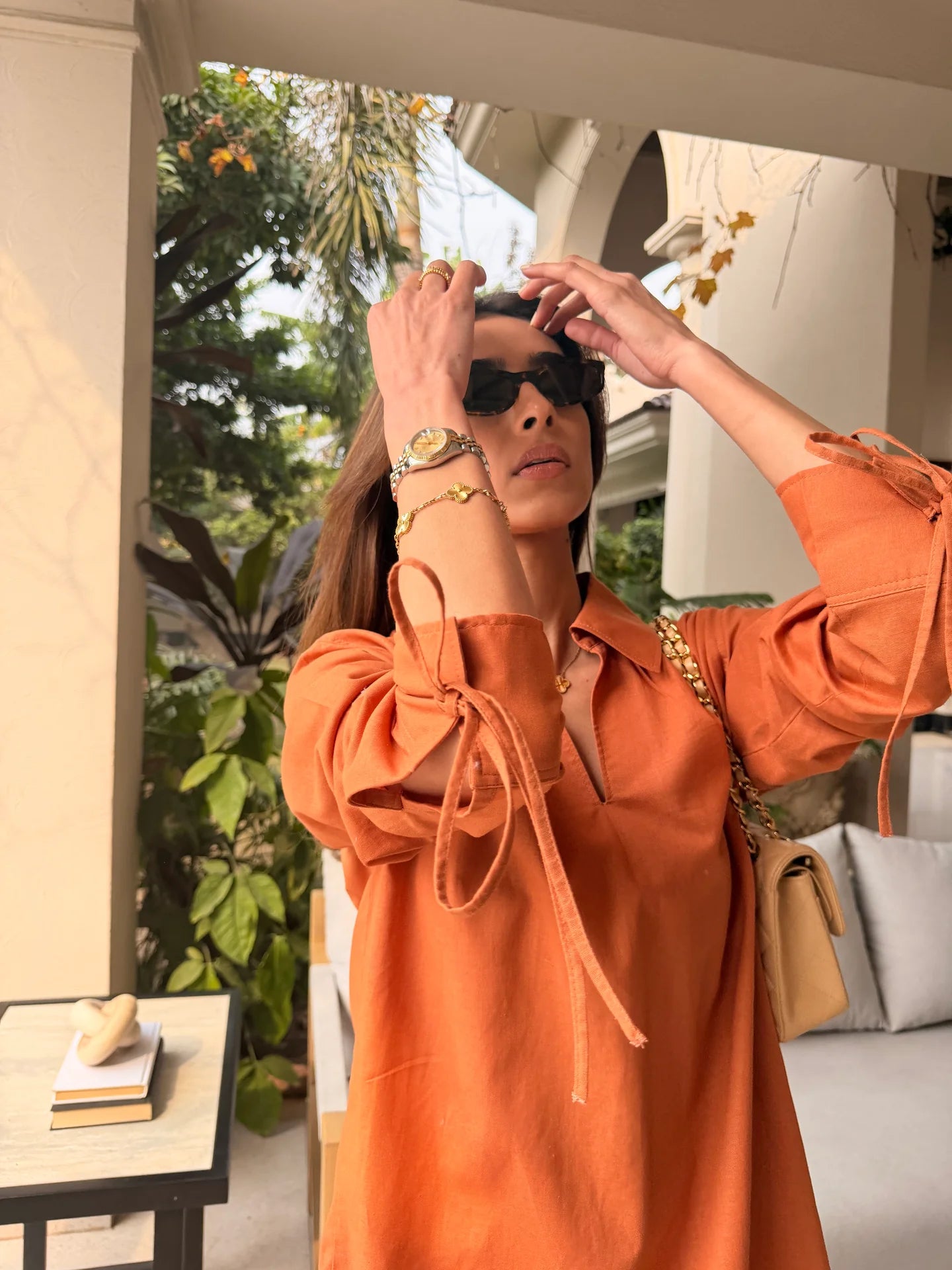 Tangerine Bow Set | Sak Atelier