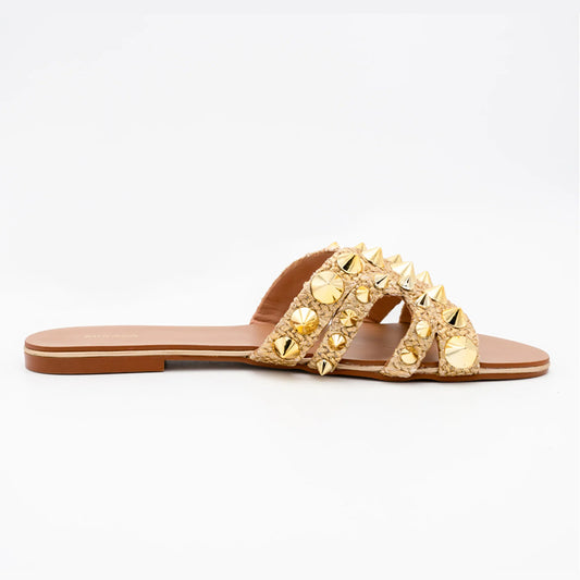 Zee Studs 2.0- Gold | Miaasa | Footwear