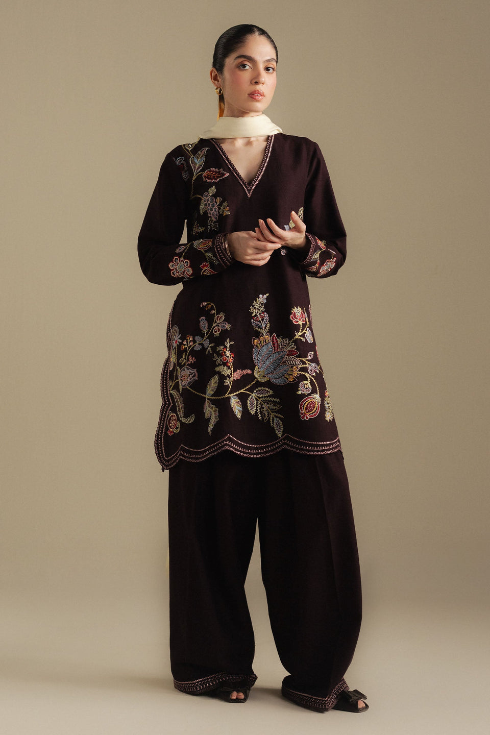 BERRY-3A | Coco Winter Unstitched’25 | Zara Shahjahan