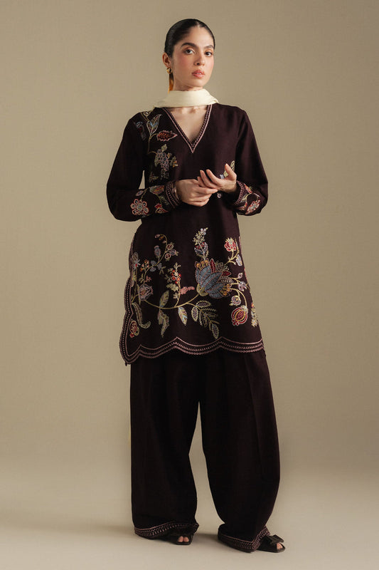 BERRY-3A | Coco Winter Unstitched’25 | Zara Shahjahan