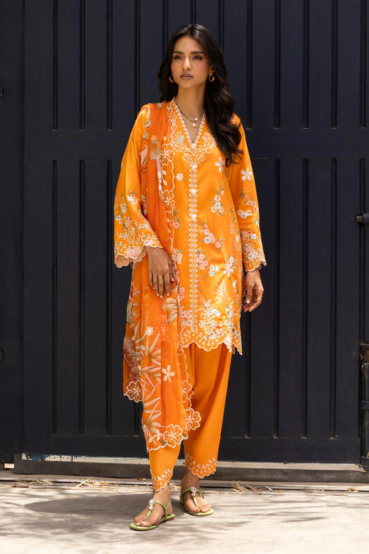 STITCHED LAWN EMBROIDERED SUIT SS25ESE262P3 | Sana Safinaz (RTS)