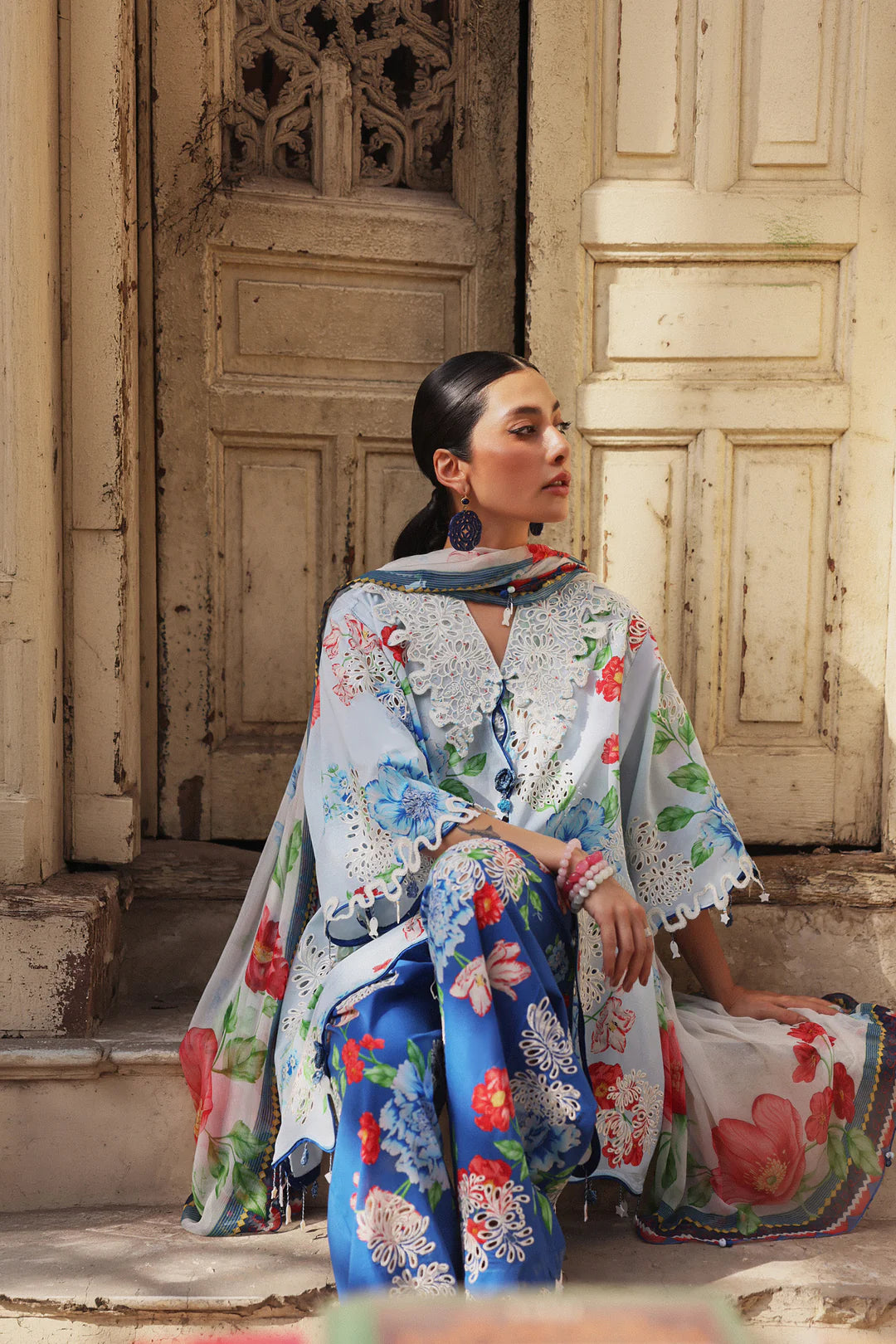 BLUE POPPY (ZF26-02) | Zaha Festive Lawn’26 | Wildflower