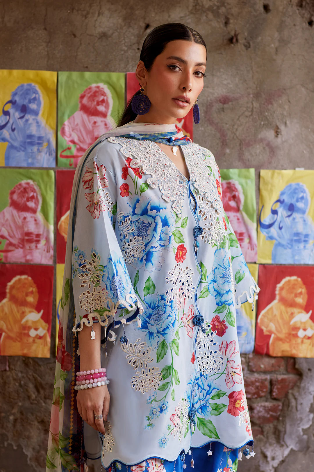 BLUE POPPY (ZF26-02) | Zaha Festive Lawn’26 | Wildflower