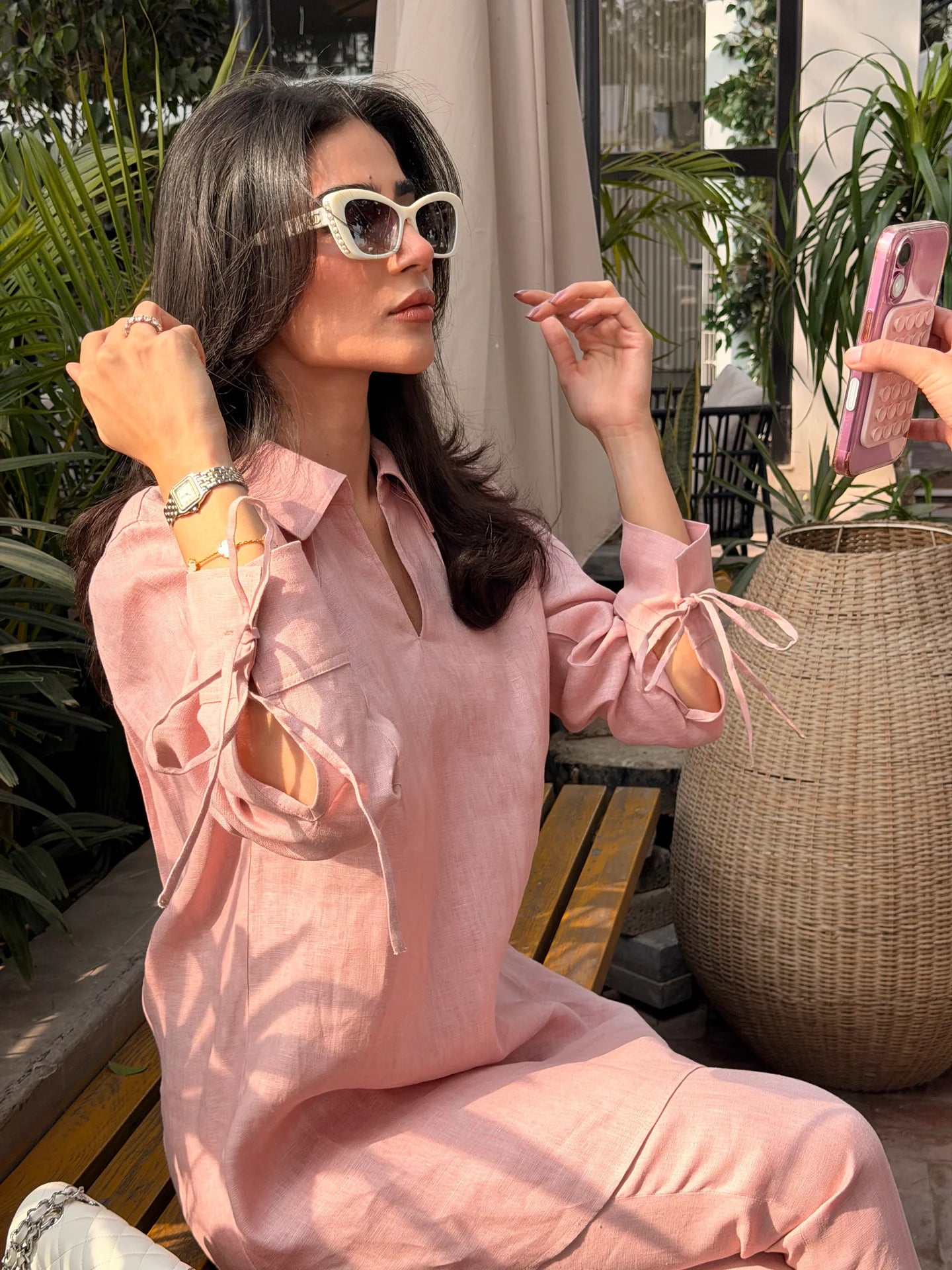 Light Pink Bow Set | Sak Atelier