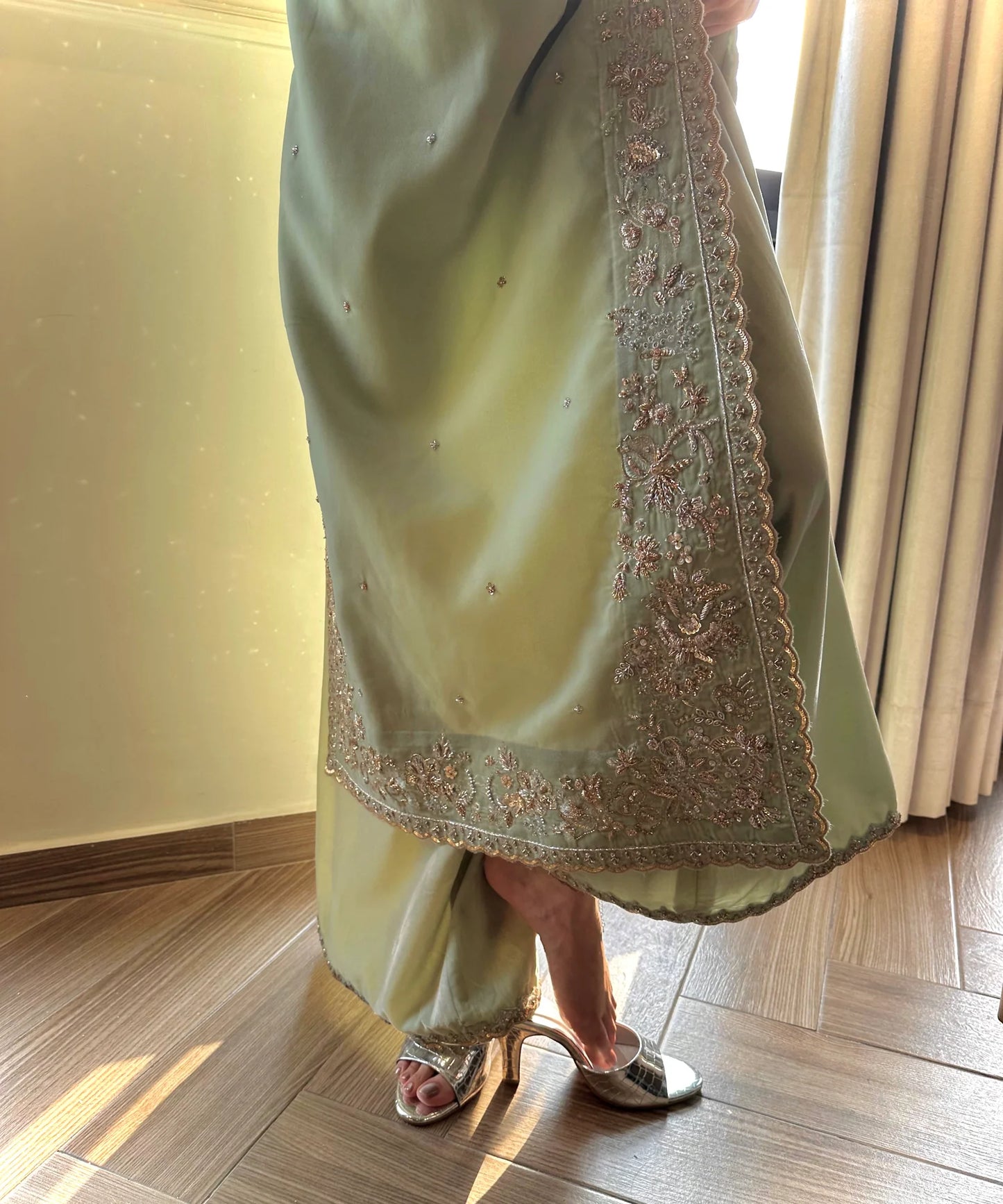 SILVER CROCO HEEL (ZBN-25004) PRE-ORDER | ZAIB | FOOTWEAR