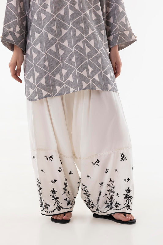 STITCHED LINEN EMBROIDERED SHALWAR | Sana Safinaz (RTS)