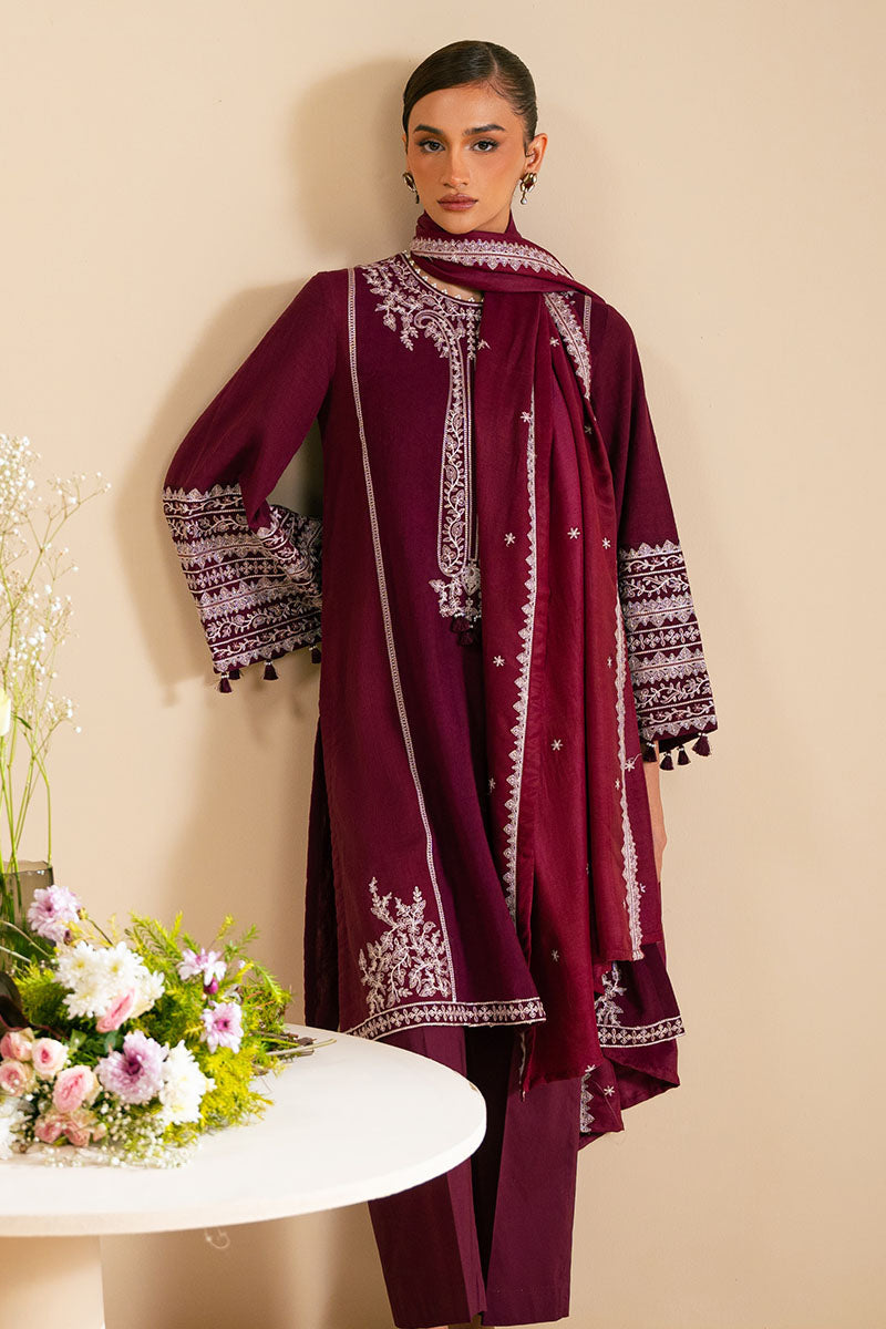 PLUM GLARE 2pc (SHIRT & DUPATTA) | Cross Stitch RTW