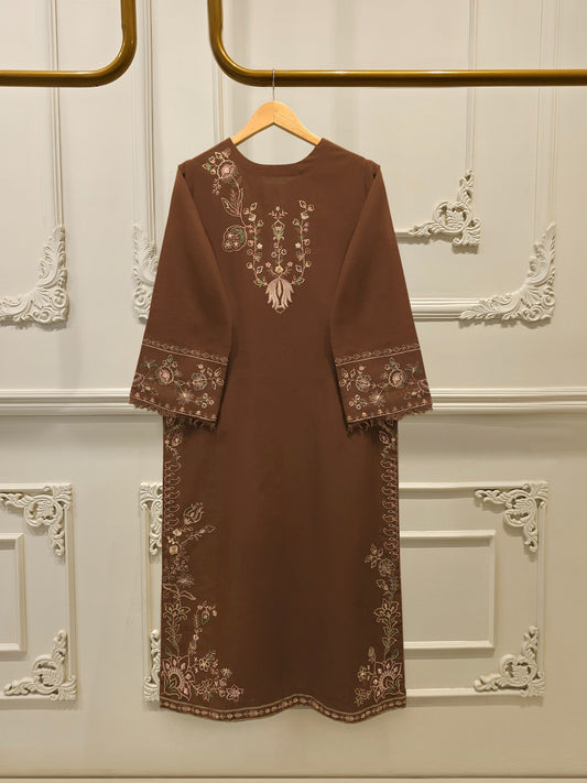 S112859 | Embroidered Khaddar Suit | Aghanoor Bridal