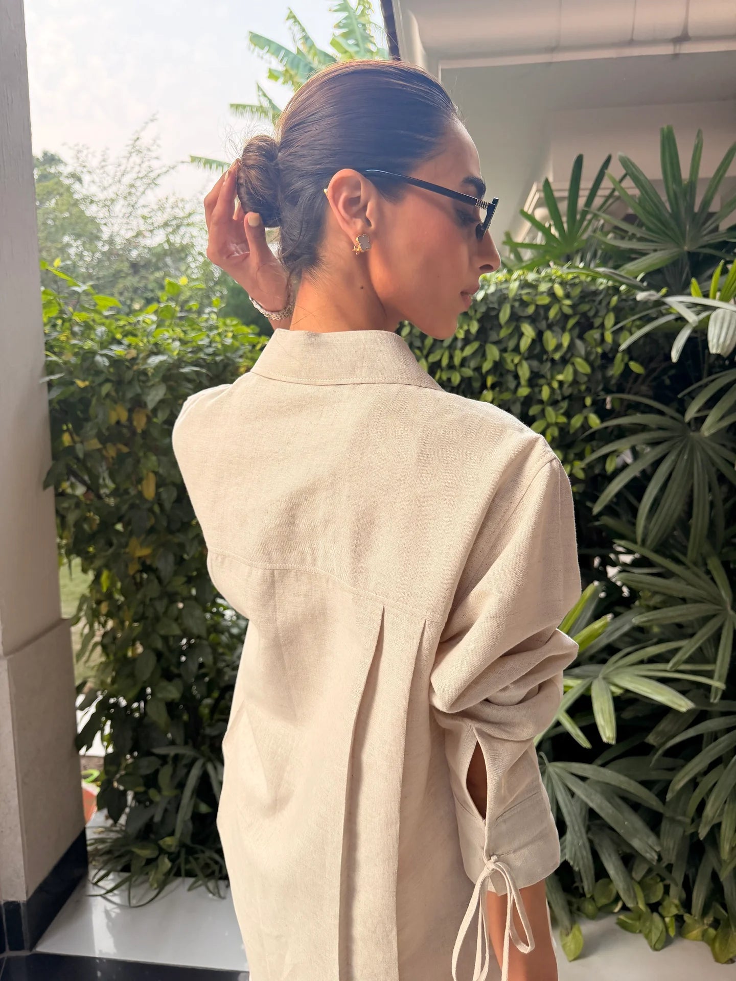 Beige Bow Set | Sak Atelier