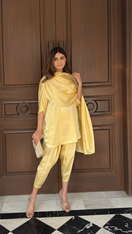 Bare Set In Marigold | Luxe Edit | Bare By Zehra Saleem