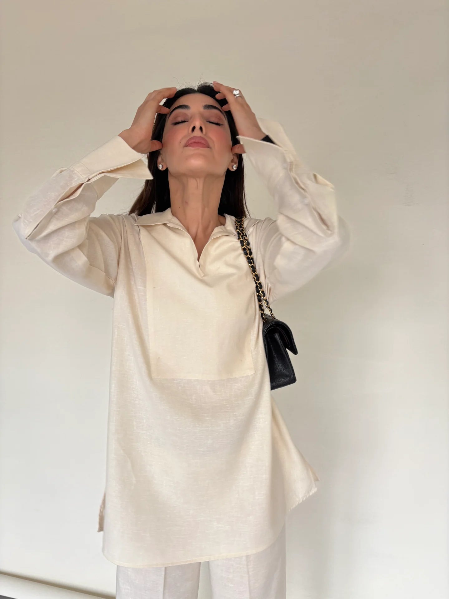 CREAM LINEN WILLOW SET | Sak Atelier