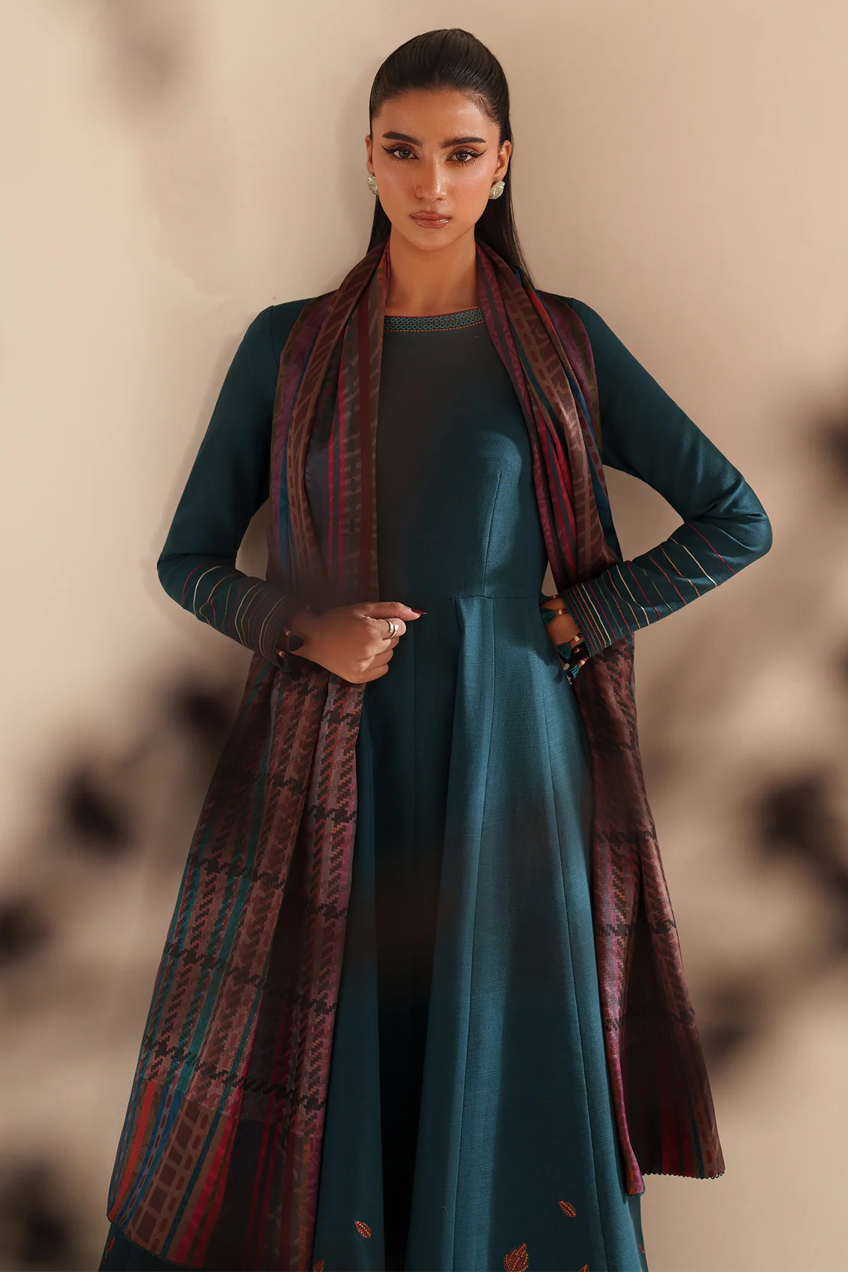 JZ-RTW-1244-1 | EMBROIDERED KHADDAR | Jazmin