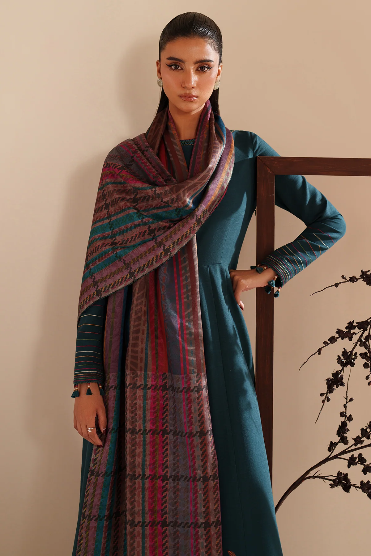 JZ-RTW-1244-1 | EMBROIDERED KHADDAR | Jazmin