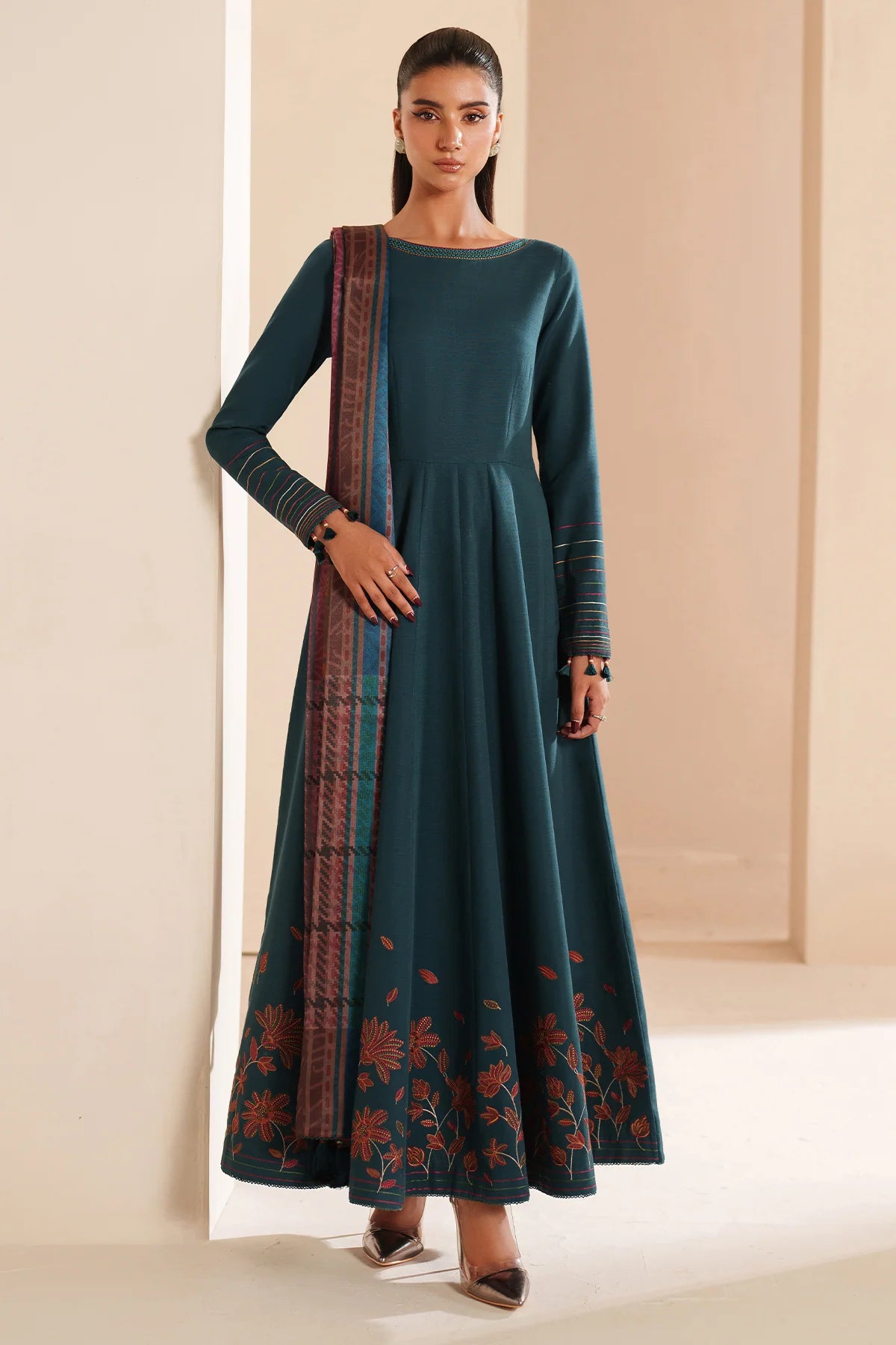 JZ-RTW-1244-1 | EMBROIDERED KHADDAR | Jazmin