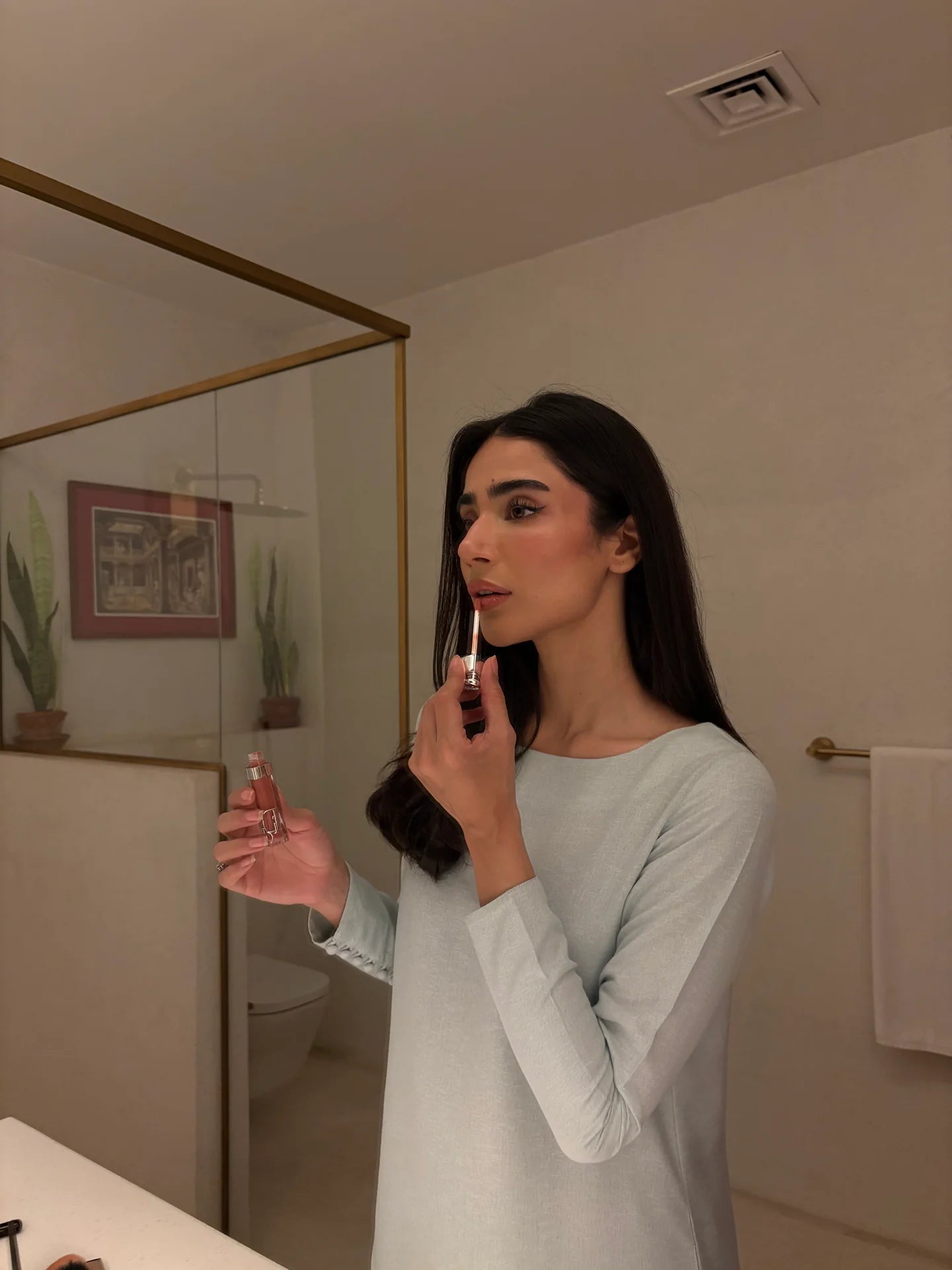 Muted Grey-Blue Buttoned Set | Sak Atelier