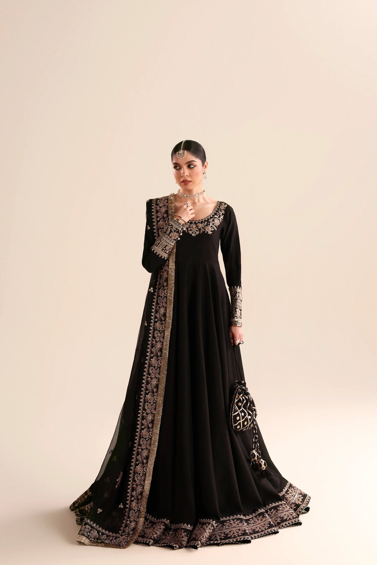 BLACK PISHWAS LUXURY WEDDING EDIT 2026 (NPA3-26453) | WEDDING EDIT '26 | ZAIB