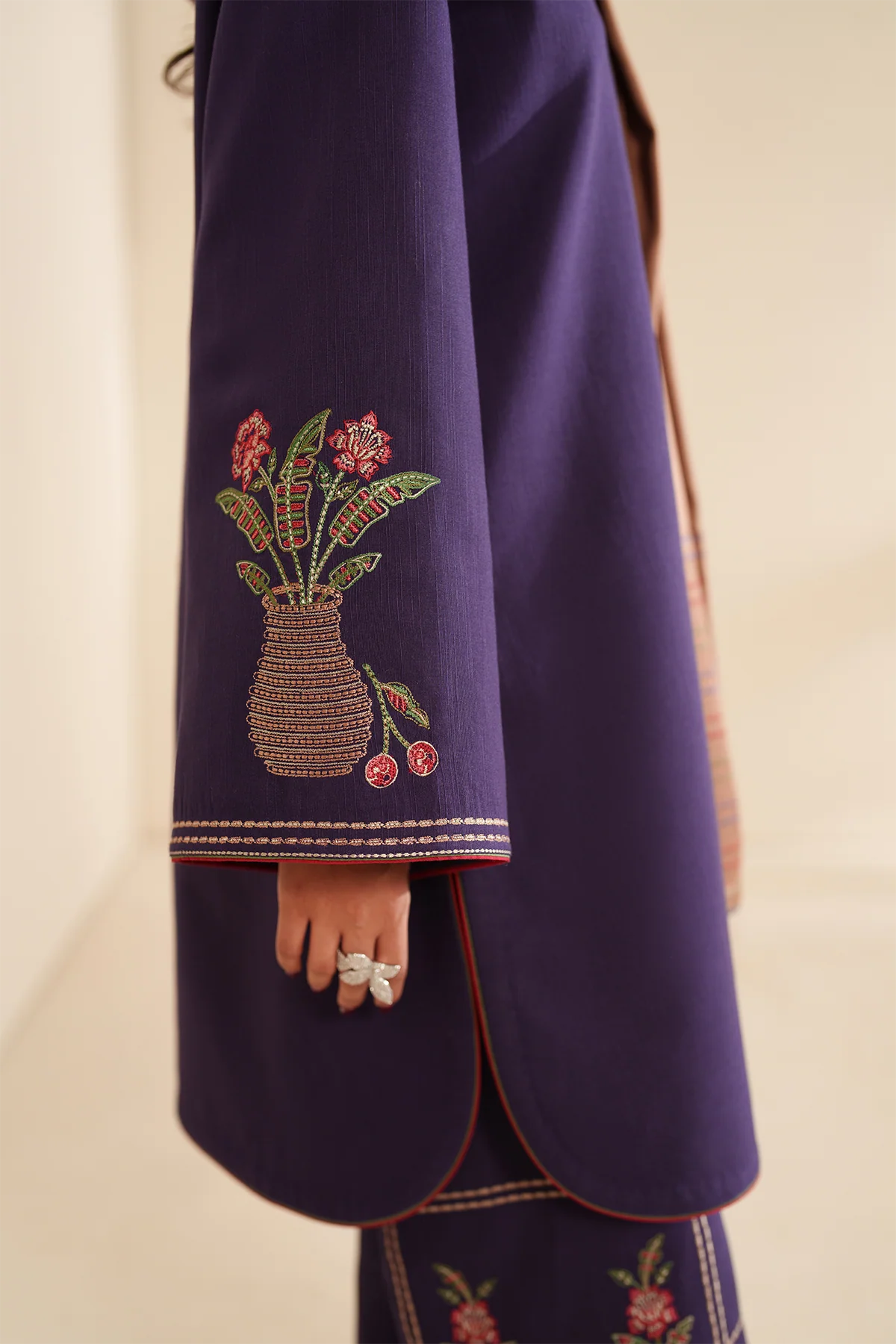 JZ-RTW-1263-1 | EMBROIDERED KHADDAR | Jazmin