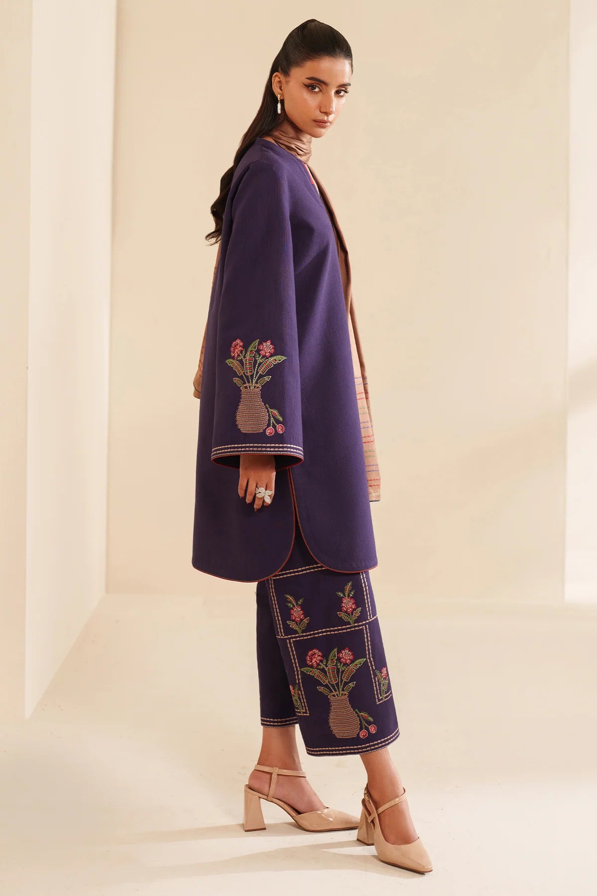 JZ-RTW-1263-1 | EMBROIDERED KHADDAR | Jazmin