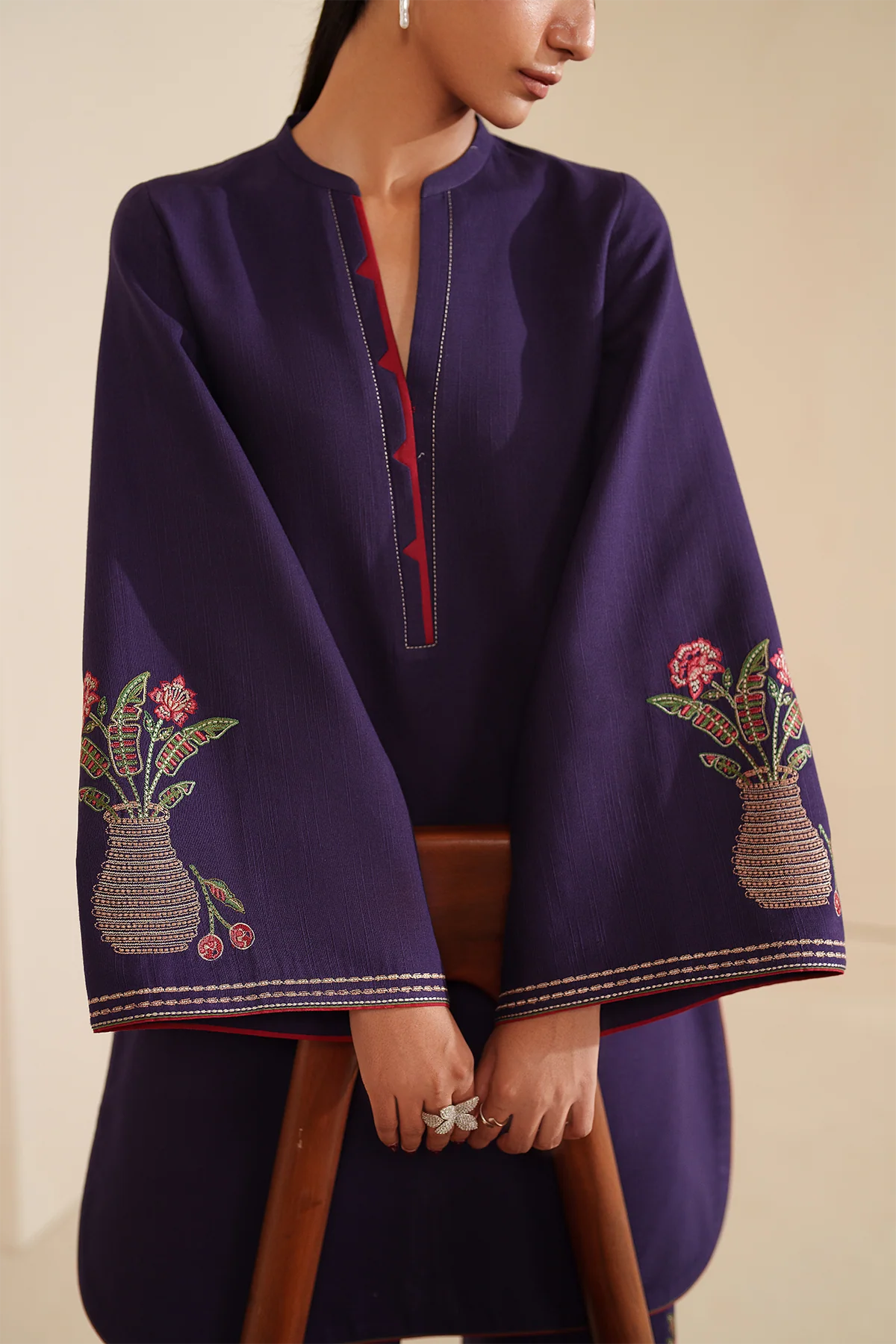 JZ-RTW-1263-1 | EMBROIDERED KHADDAR | Jazmin