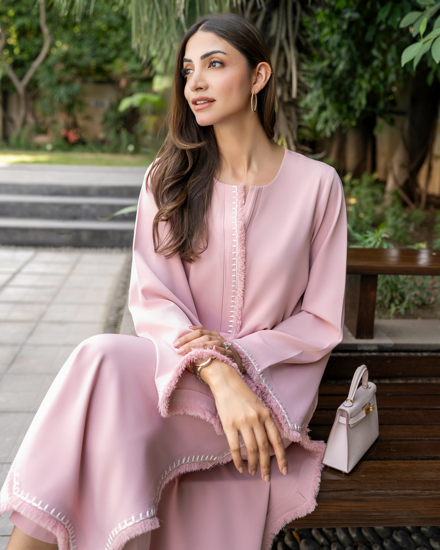 Pink Embroidered Thread Set | LIRA