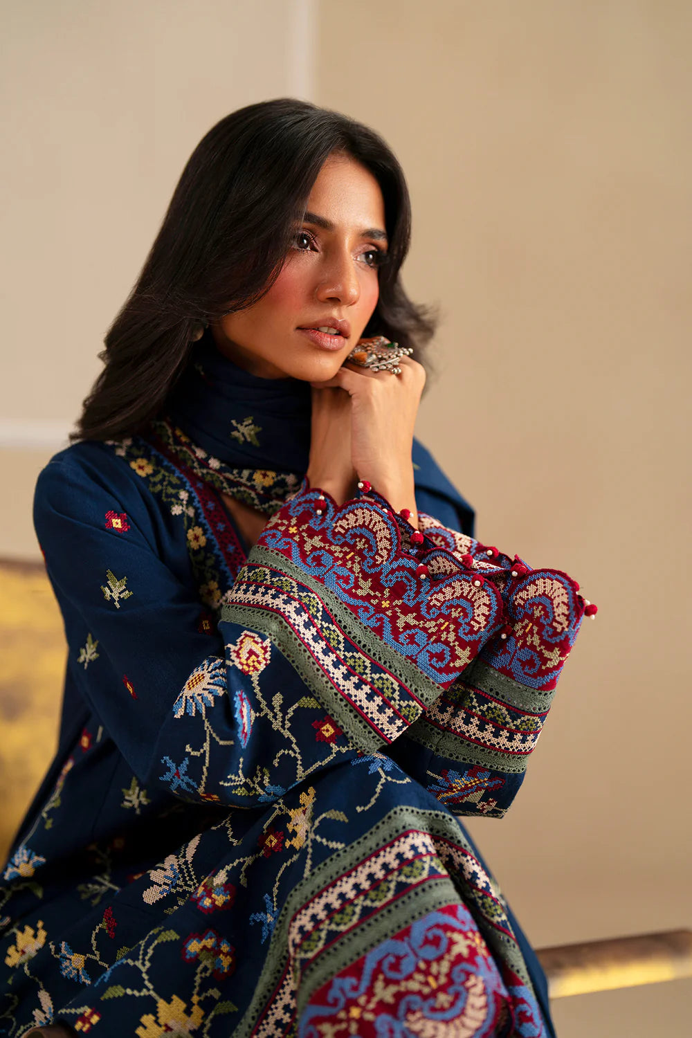 INDIGO BLUE | E0781/203/622 | Unstitched Winter '25 | Ethnc