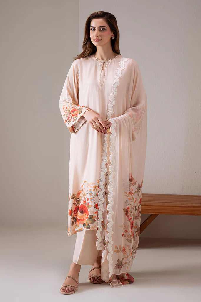 DAWN ROSE-2 PC (SHIRT & DUPATTA) | EXCLUSIVE PRET | Cross Stitch