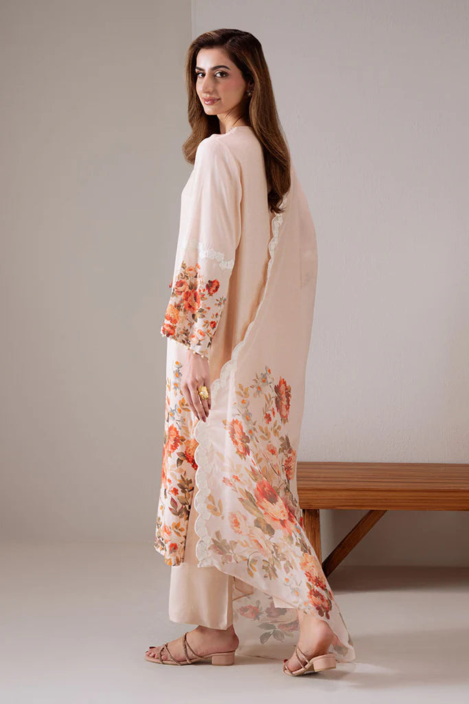 DAWN ROSE-2 PC (SHIRT & DUPATTA) | EXCLUSIVE PRET | Cross Stitch