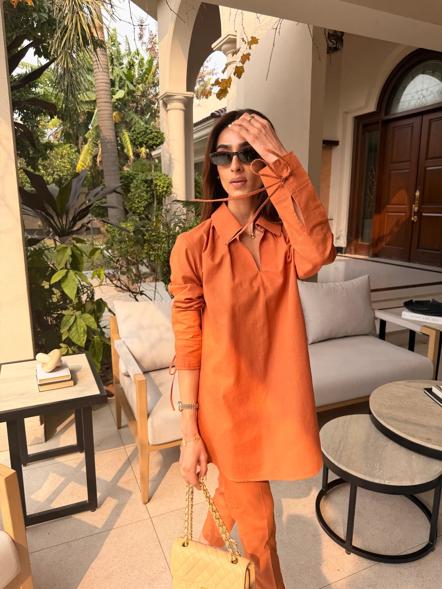 Tangerine Bow Set | Sak Atelier