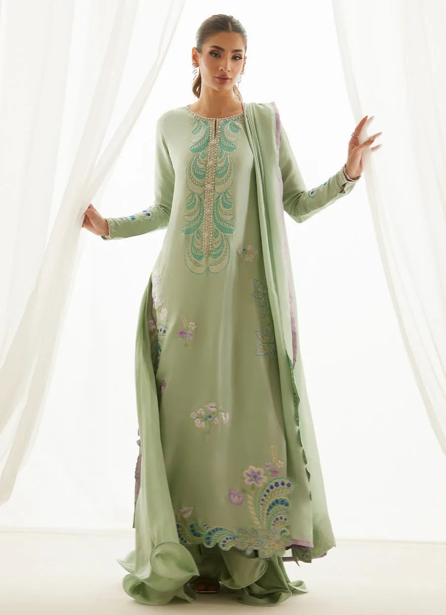 Jovie Blue Shirt And Dupatta | LUXE PRET' 25 | FARAH TALIB AZIZ