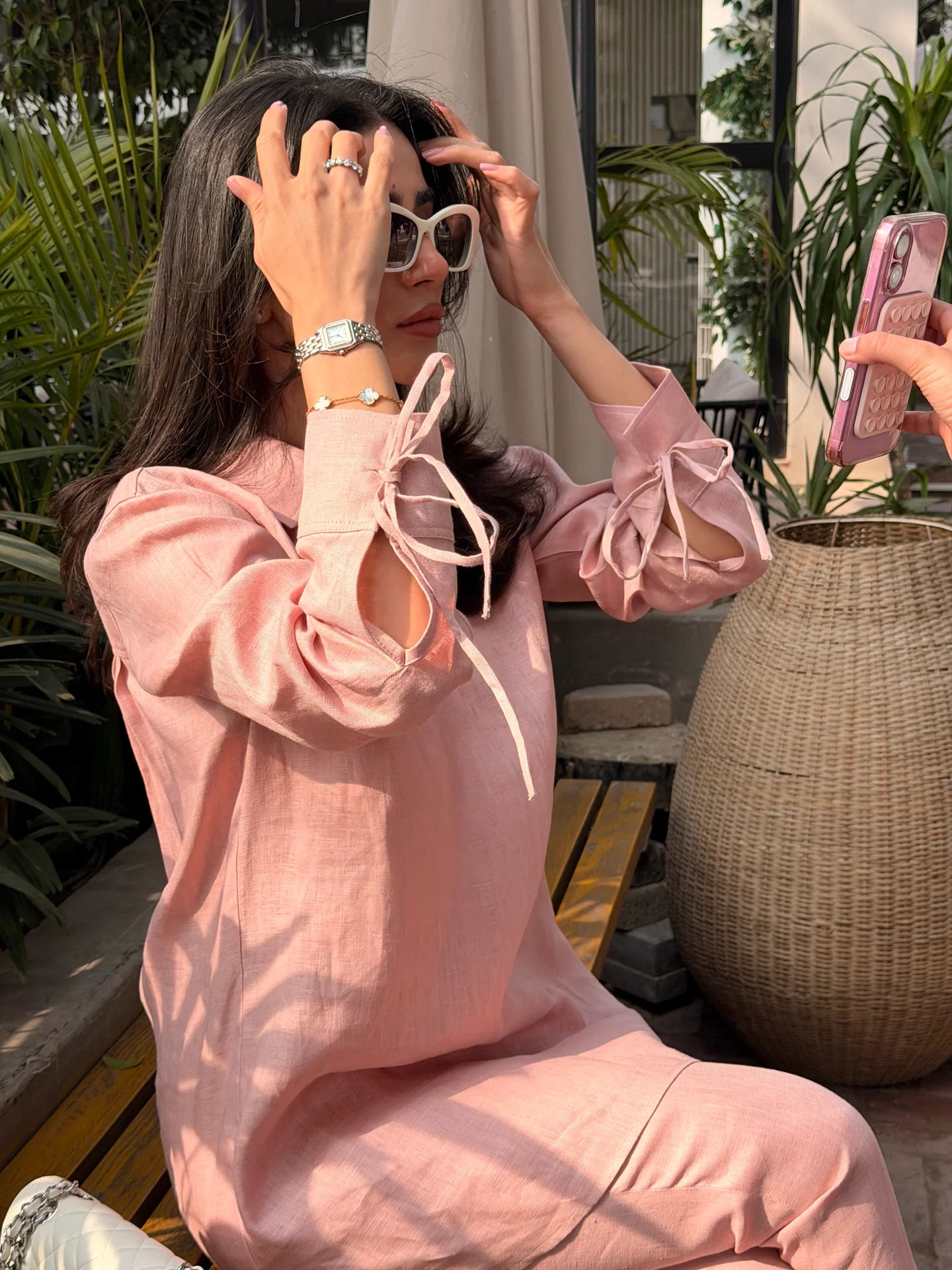 Light Pink Bow Set | Sak Atelier