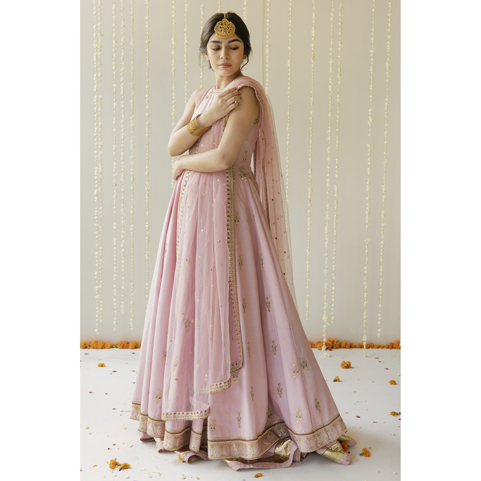 PINK ANARKALI | ZARI-FORMAL | DYOT – Chaand Tara