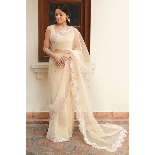 IVORY SAREE | DYOT