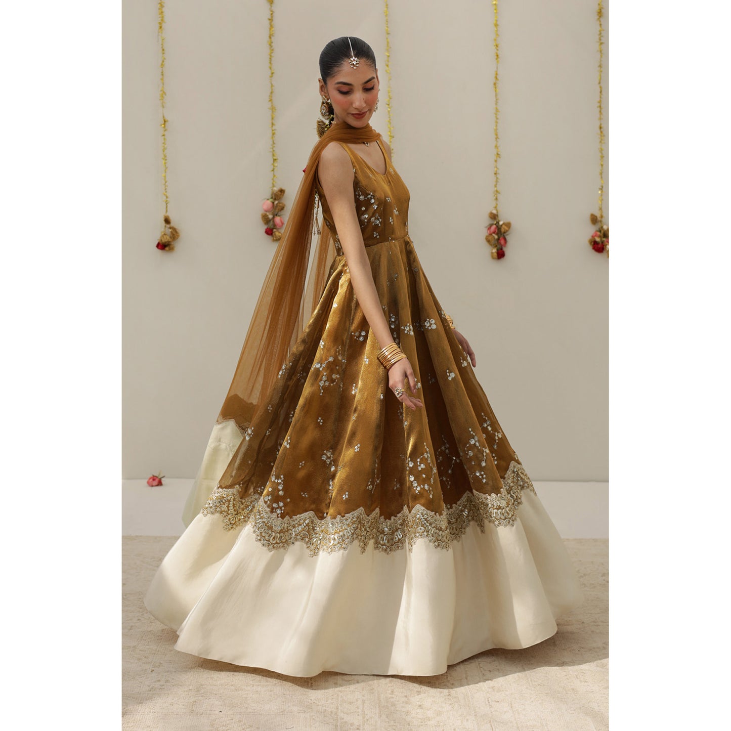 Golden Tissue Anarkali | Festive' 26 | DYOT