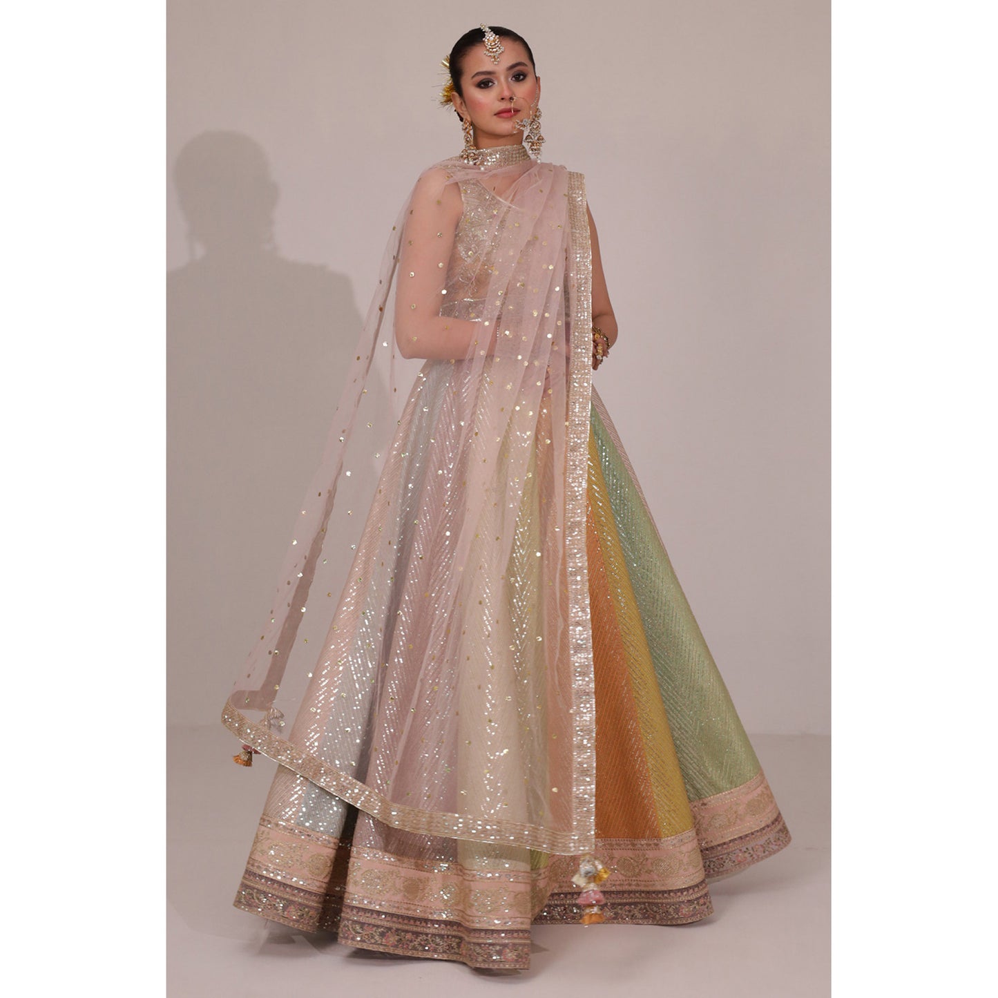 PASTEL LEHNGA CHOLI | SHEESHAM 24 / 25 DYOT