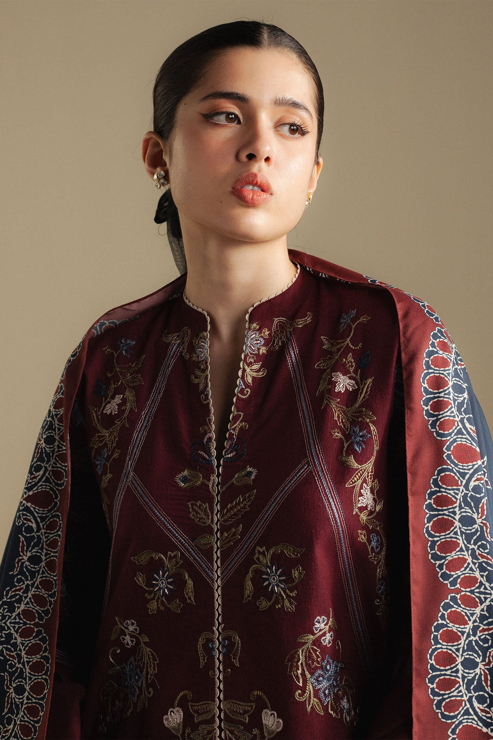 CORAL-4B | Coco Winter Unstitched’25 | Zara Shahjahan