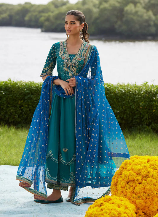 Empress Emerald Kalidaar And Dupatta | Mayna Festive Luxe Pret '25 | FARAH TALIB AZIZ