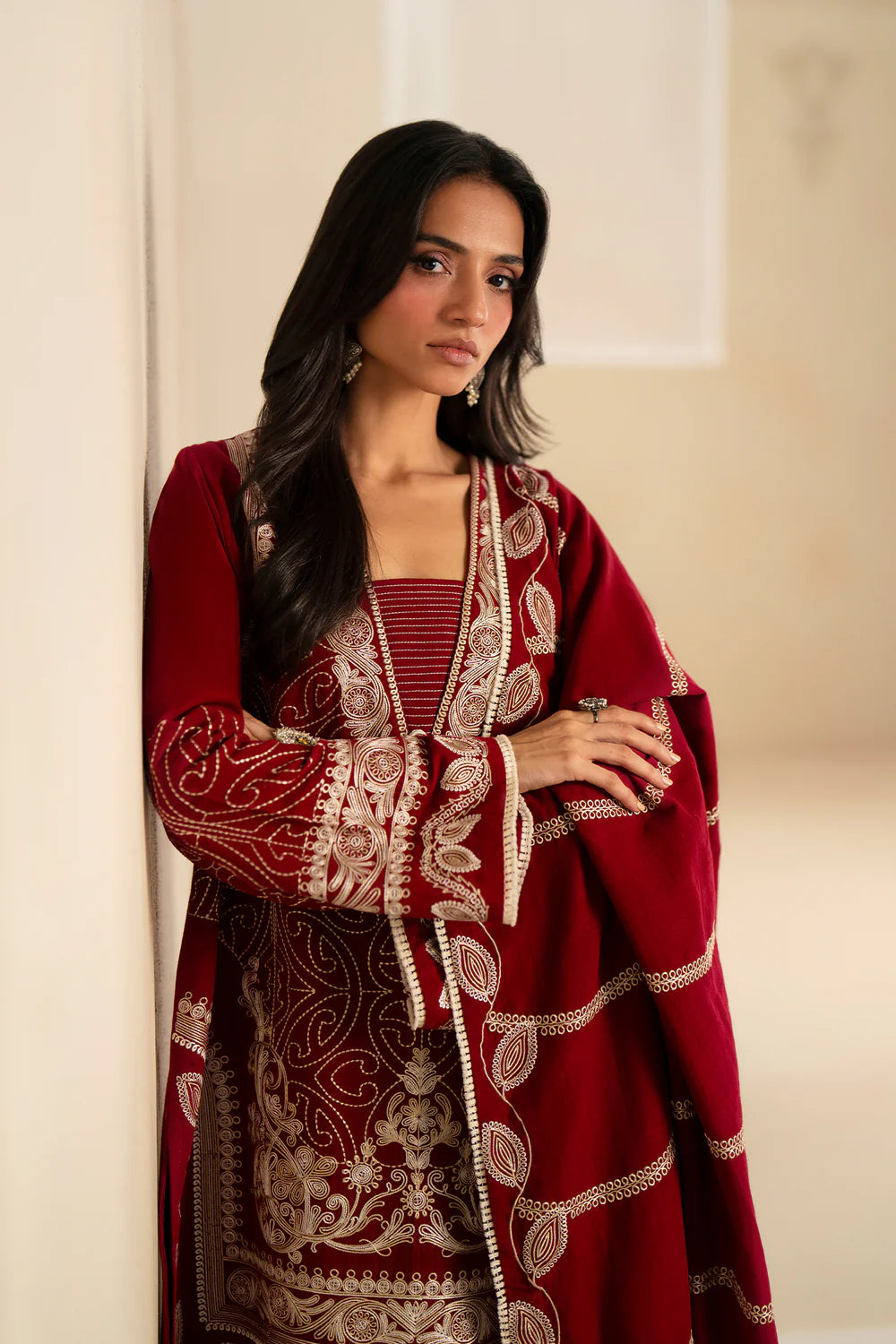 GRAPE WINE | E0786/203/304 | Unstitched Winter '25 | Ethnc