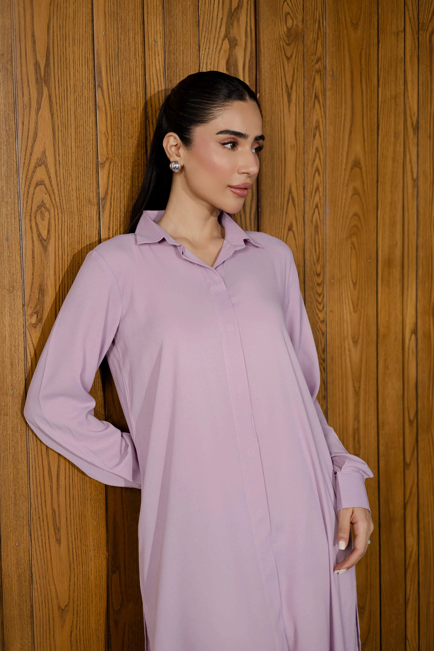 Solid 2PC Dress - SP-02 Lavender | Georgette Solids | Silayi Pret