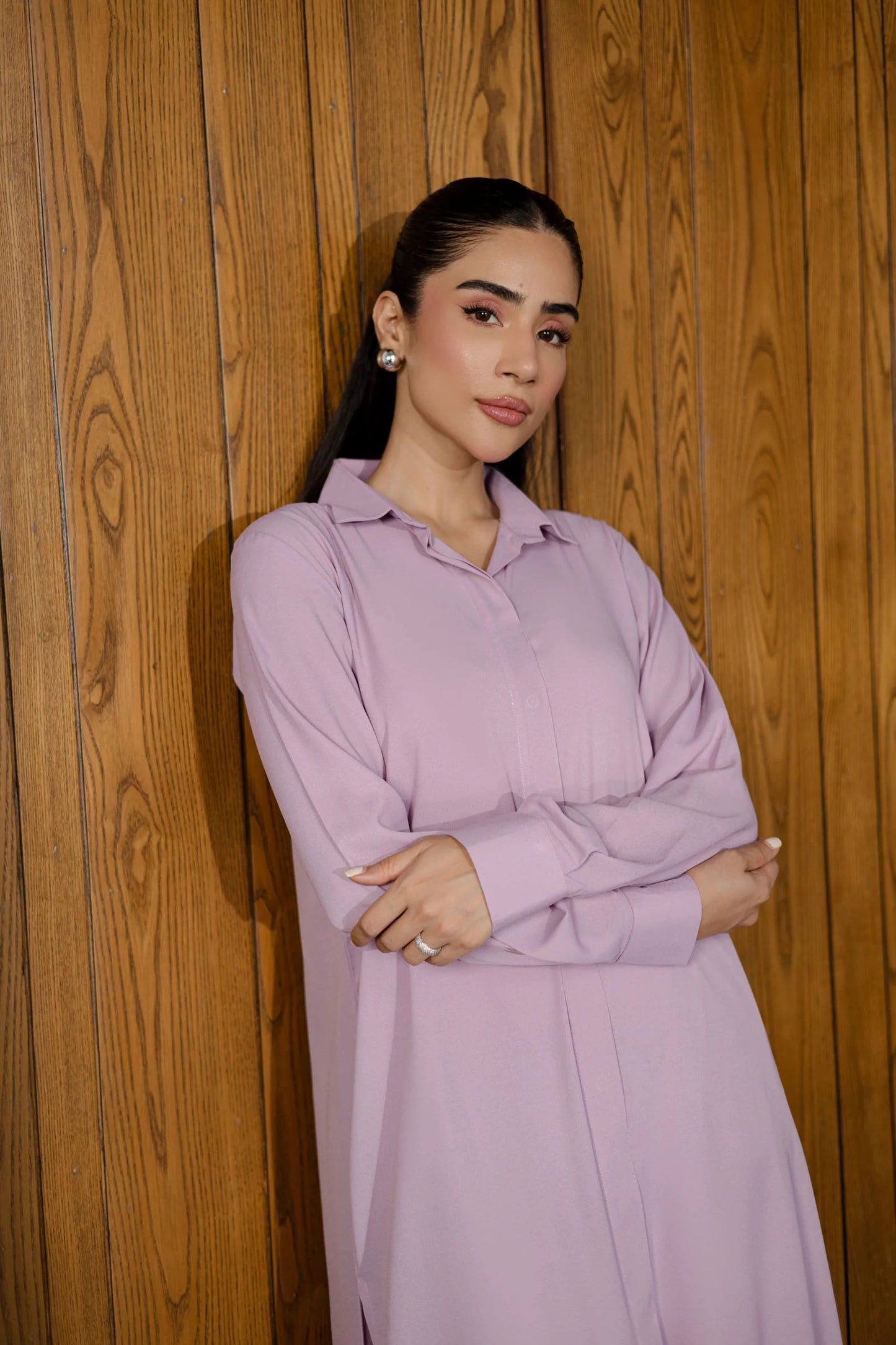 Solid 2PC Dress - SP-02 Lavender | Georgette Solids | Silayi Pret