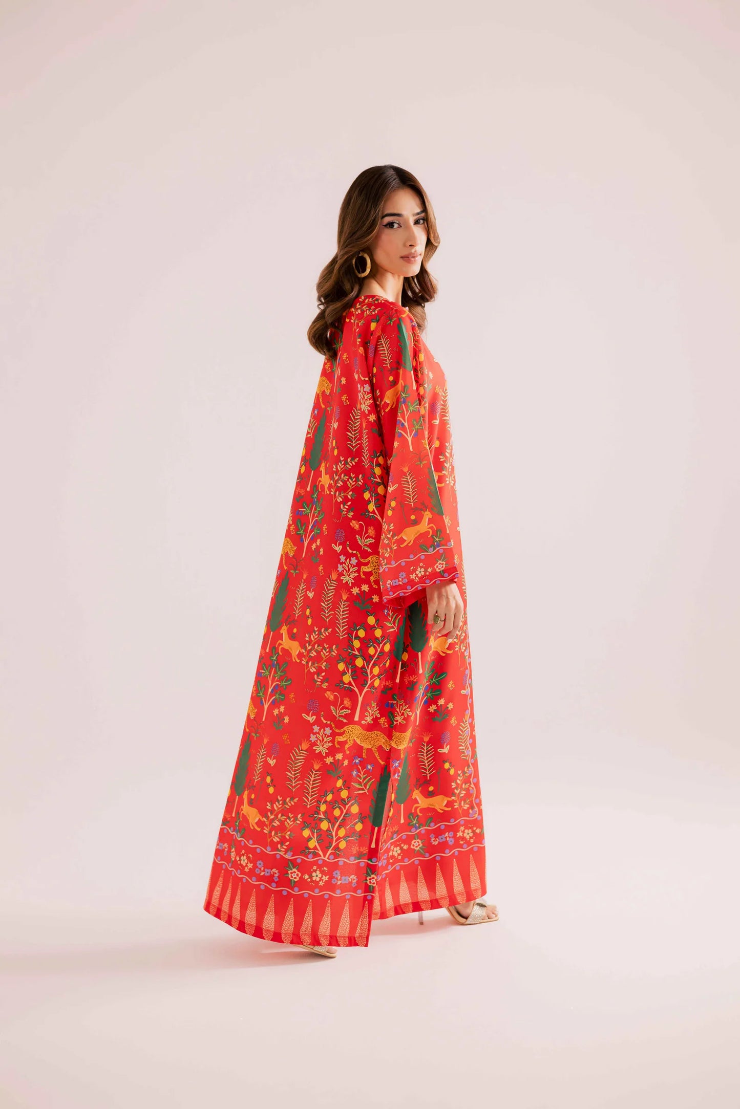 KF03 - Winter Printed Kaftaan | Winter Kaftaan | Silayi Pret