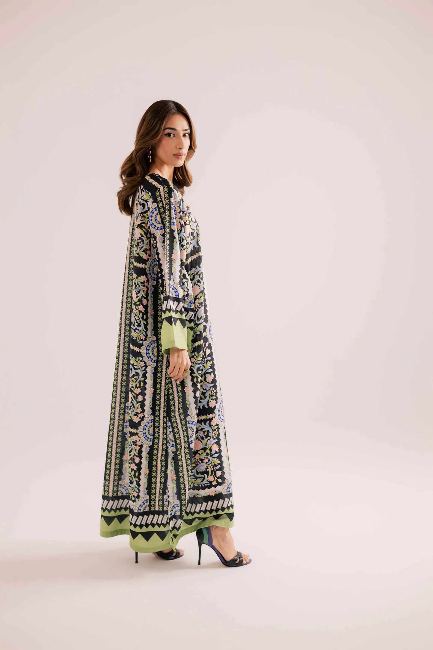 KF04 - Winter Printed Kaftaan | Winter Kaftaan | Silayi Pret