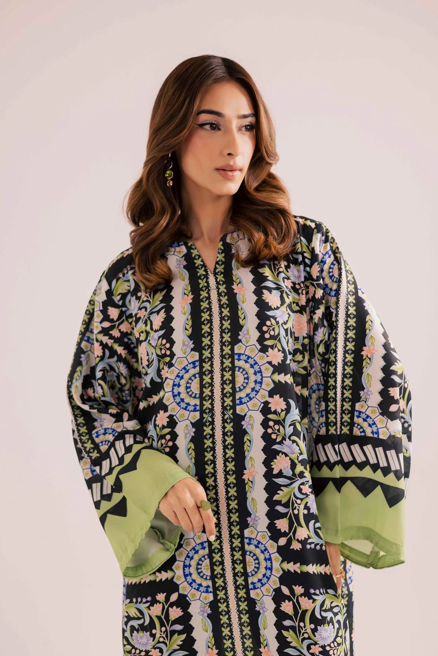 KF04 - Winter Printed Kaftaan | Winter Kaftaan | Silayi Pret