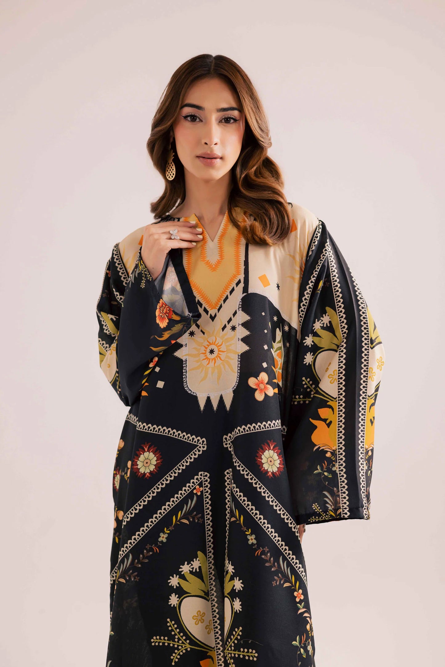 KF05 - Winter Printed Kaftaan | Winter Kaftaan | Silayi Pret