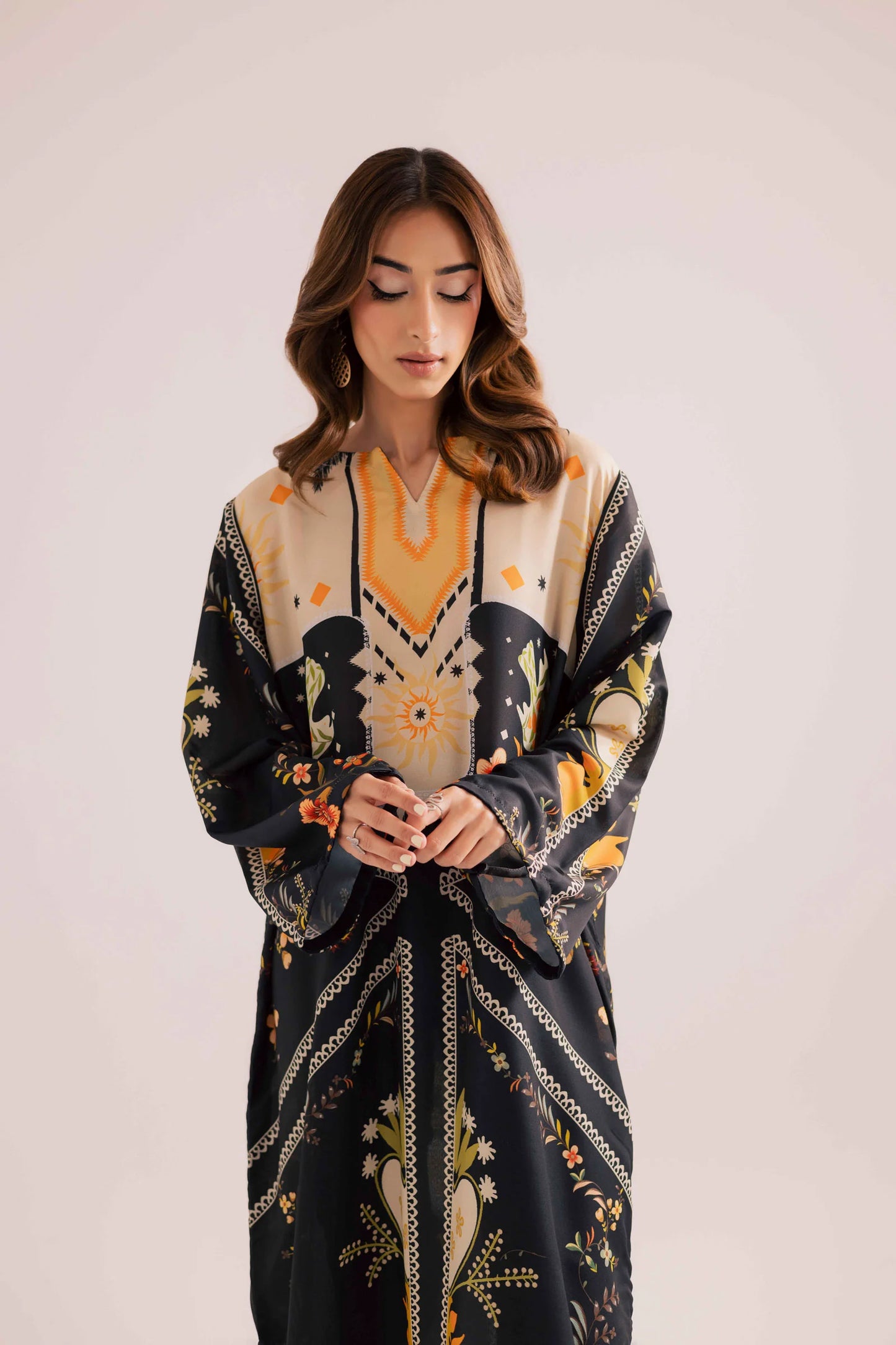 KF05 - Winter Printed Kaftaan | Winter Kaftaan | Silayi Pret