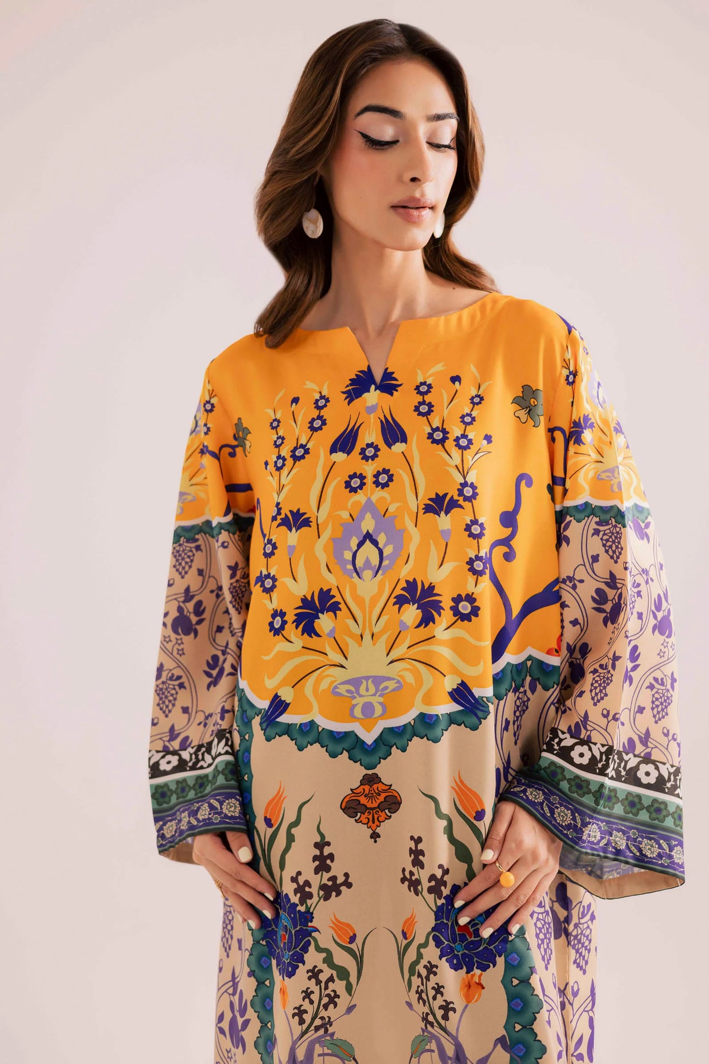 KF06 - Winter Printed Kaftaan | Winter Kaftaan | Silayi Pret