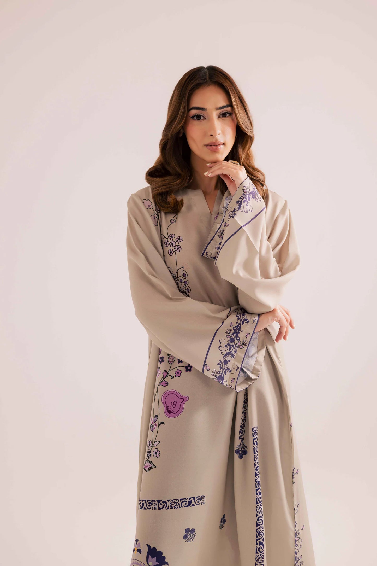 KF08 - Winter Printed Kaftaan | Winter Kaftaan | Silayi Pret