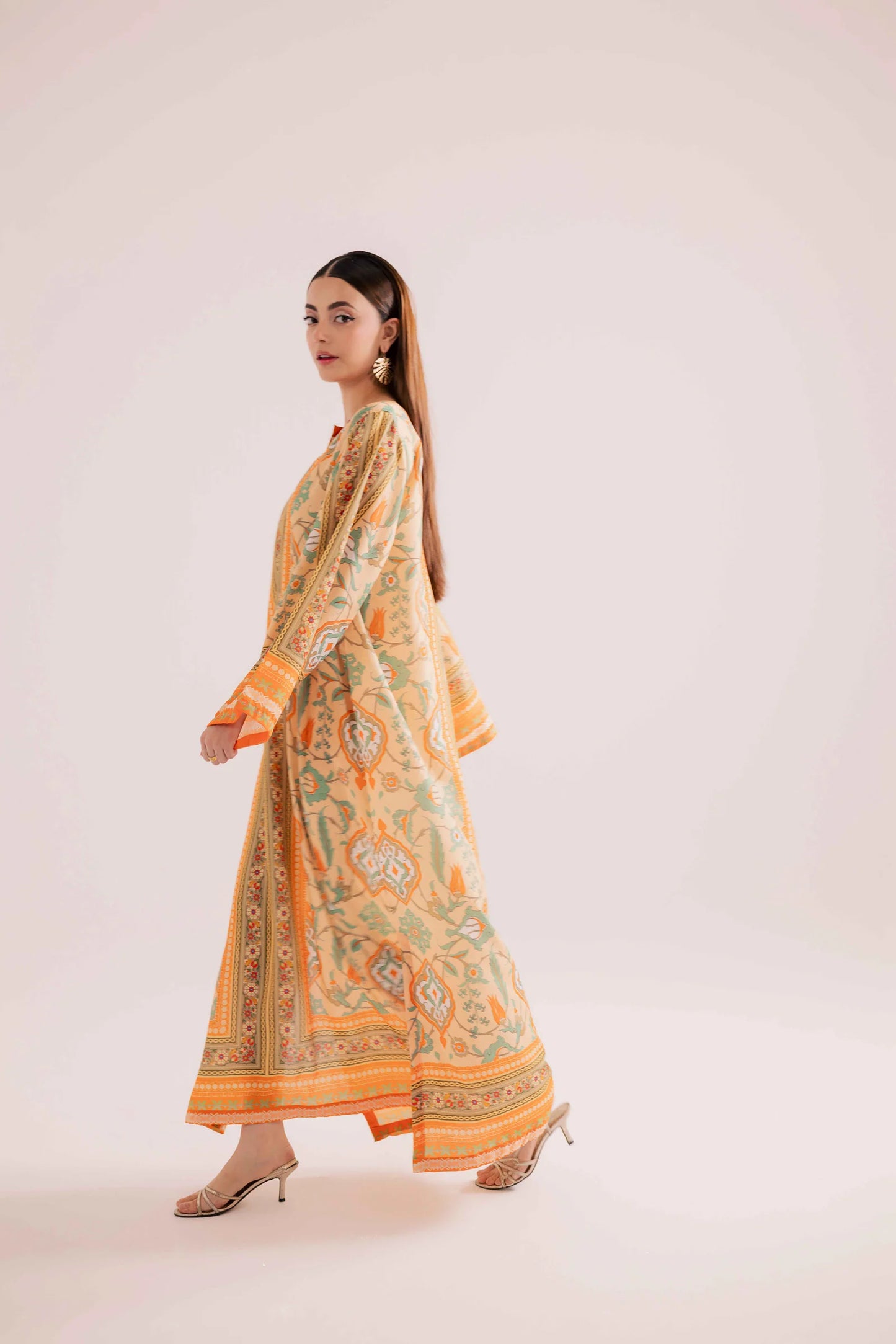 KF09 - Winter Printed Kaftaan | Winter Kaftaan | Silayi Pret