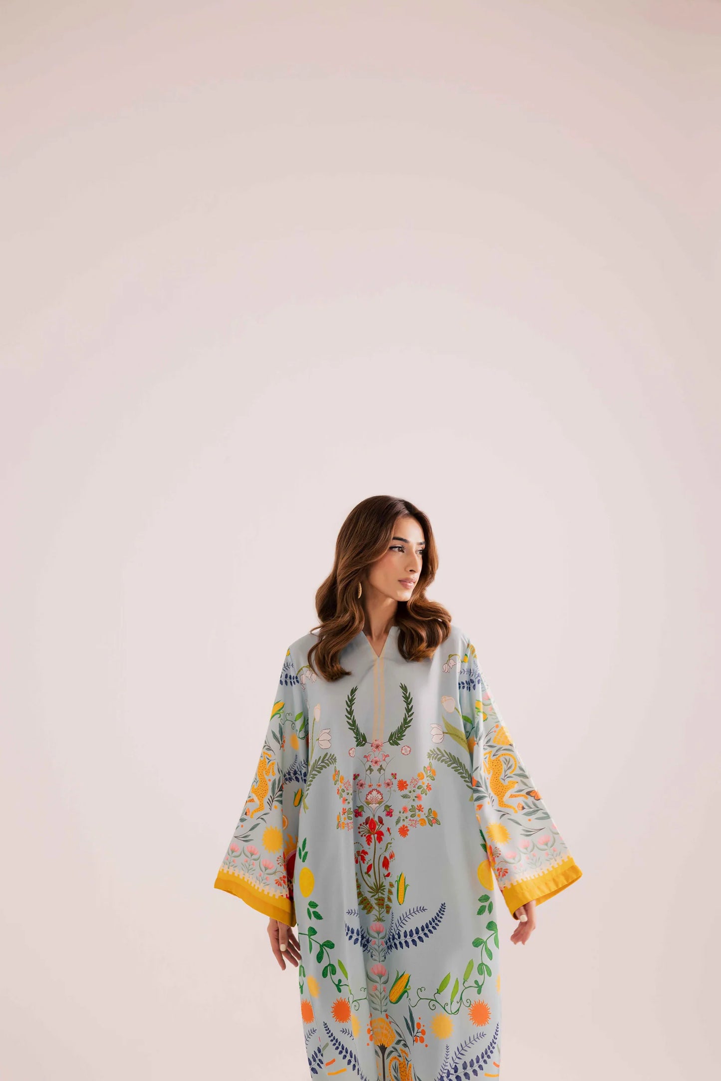 KF11 - Winter Printed Kaftaan | Winter Kaftaan | Silayi Pret