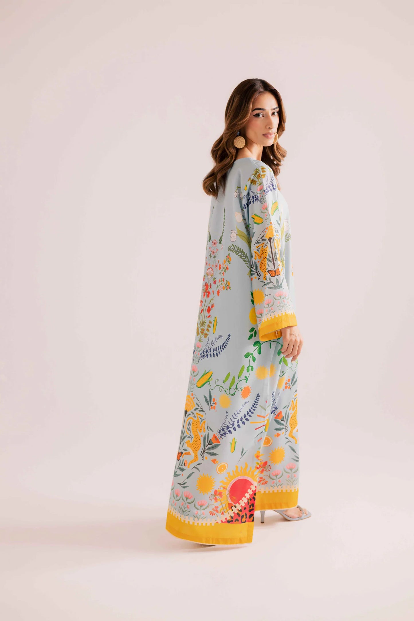 KF11 - Winter Printed Kaftaan | Winter Kaftaan | Silayi Pret